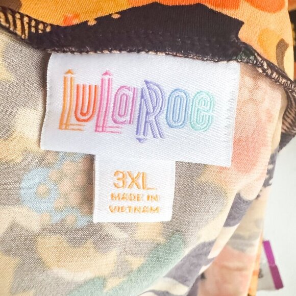 Lularoe Floral Black Orange Maxi Skirt 3XL - Picture 7 of 7